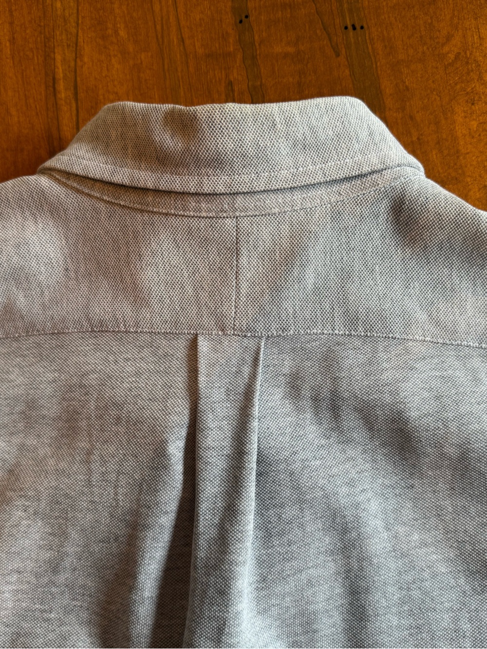 Ralph Lauren Light Gray Knit Oxford Shirt - Picture 4 of 4